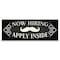Signmission Now Hiring Apply Inside Barber Shop Banner Concession Stand Food Truck Single Sided B-96-30108 - alternate 1